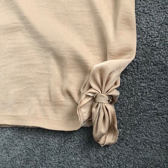 BCBG asymmetrical gold blouse - Picture 2 of 5